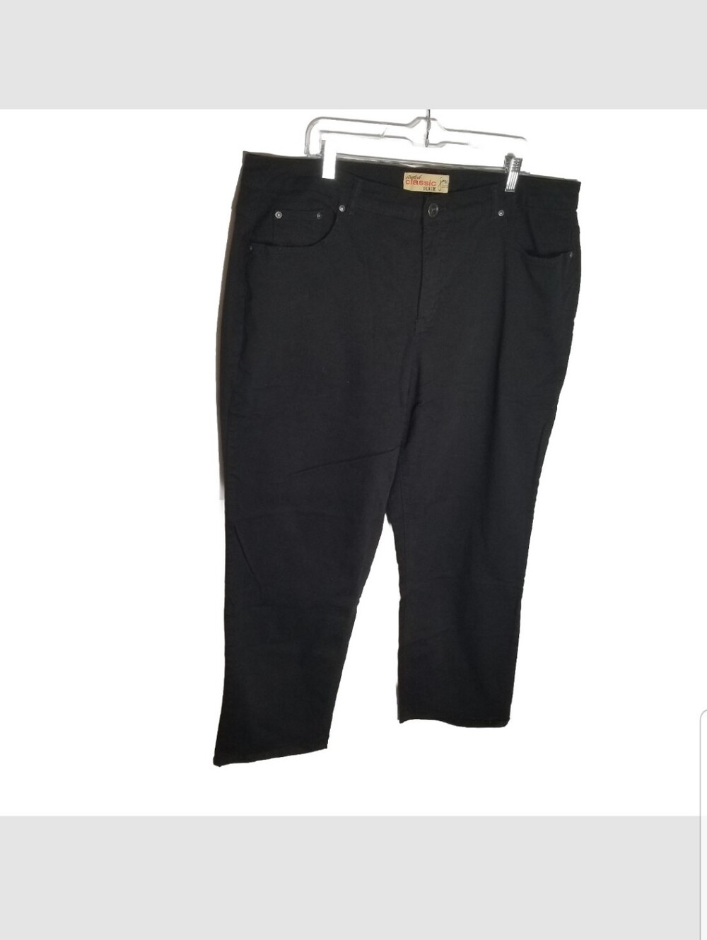 Just My Size JMS Jeans Women's 24W Black Stretch Denim Straight Leg 41x30